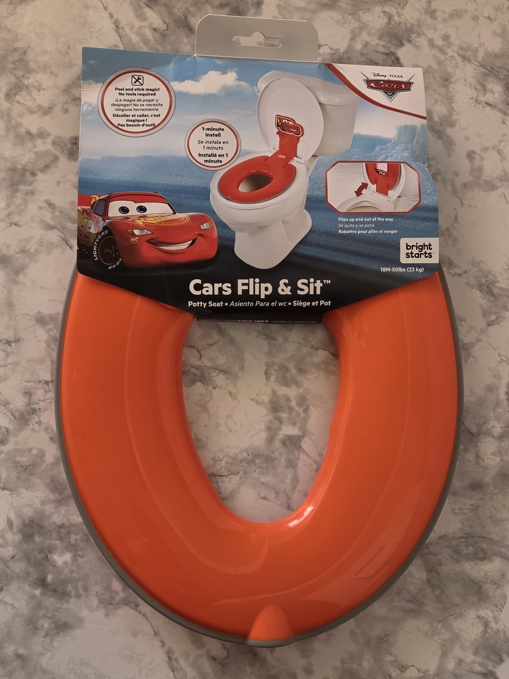 Disney Cars Flip & Sit Kids Potty Training Seat - Bright Orange
